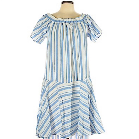 MIRACLE BERRY Blue & White Striped Dress - Picture 5 of 7